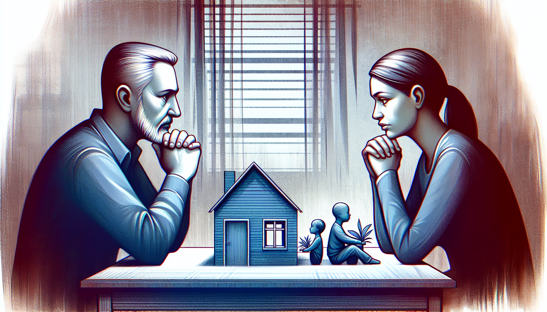 Illustration of parents discussing custody without court intervention