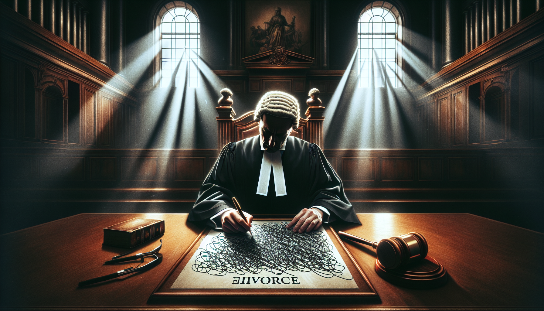 Judge signing the Divorce Decree