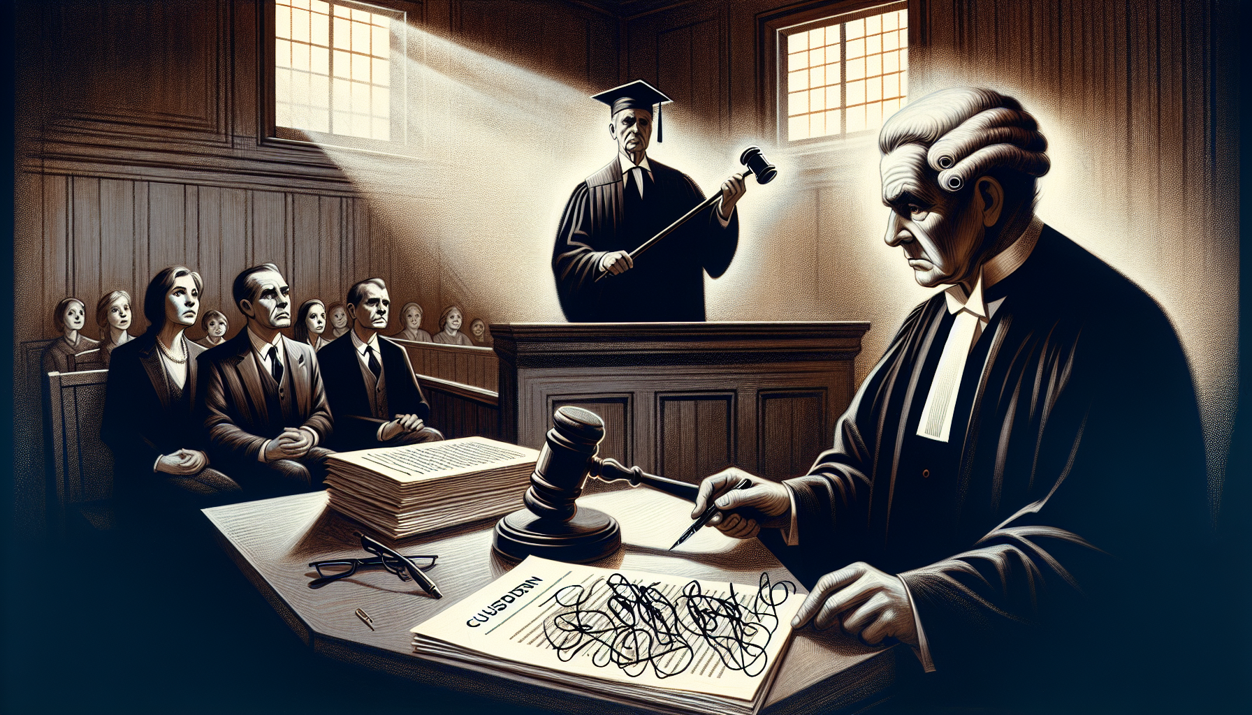 Illustration of court approval for a custody agreement